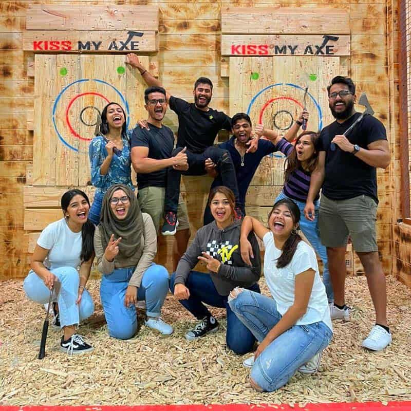 a group of people posing for a picture