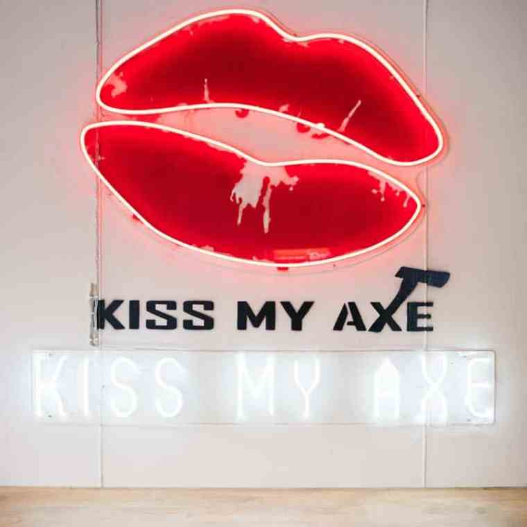 a close up of a sign