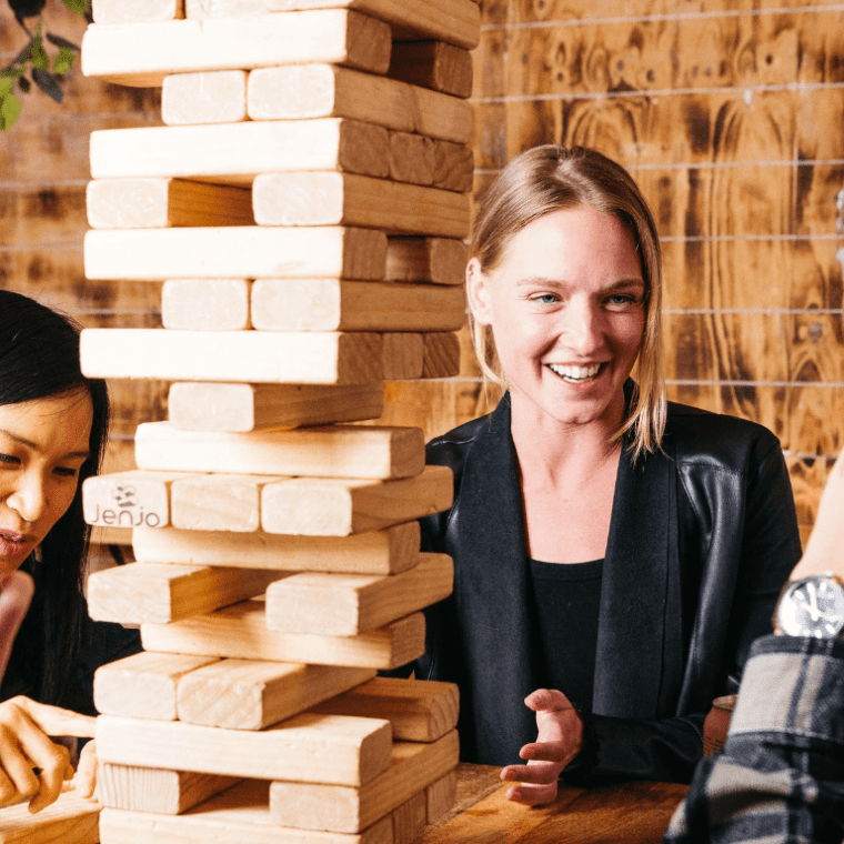 a group of people that are talking to each other