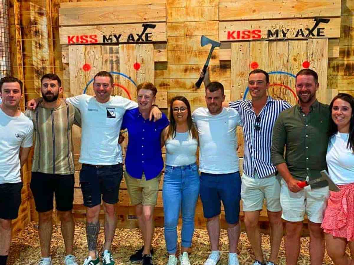 a group of people posing for a photo