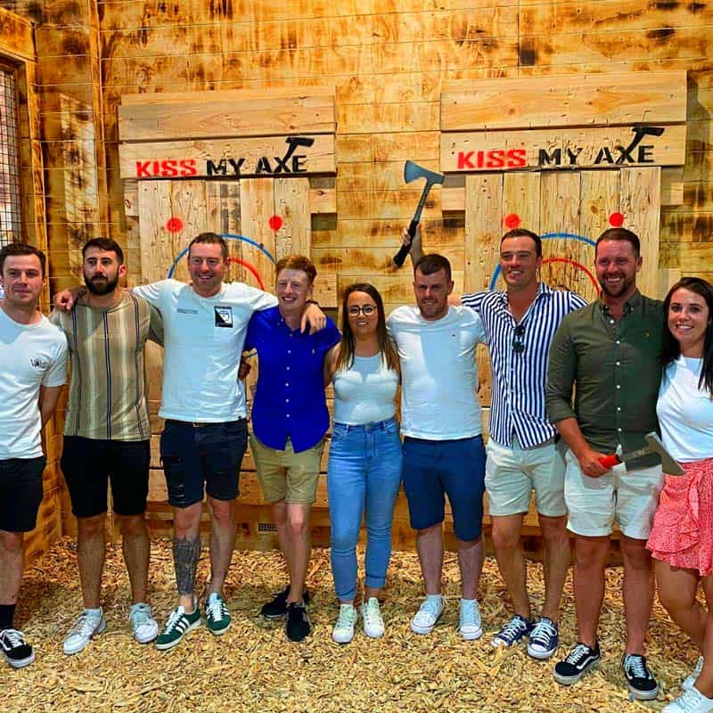 a group of people posing for a photo