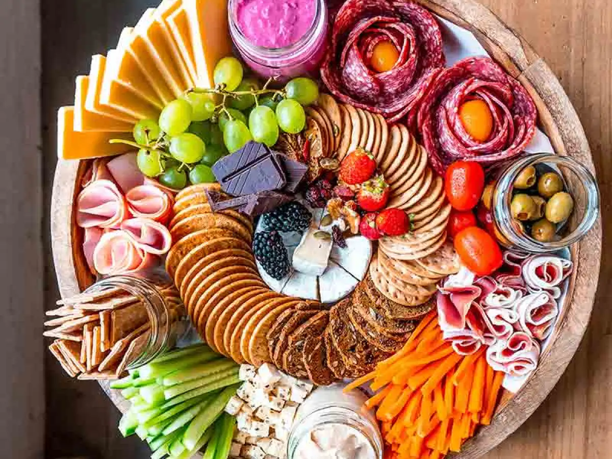 grazing board charcuterie platter