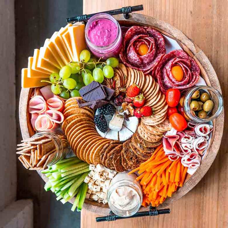 grazing board charcuterie platter