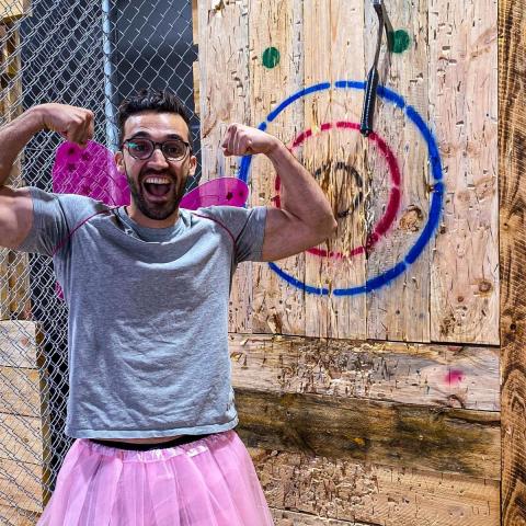 Sydney bucks party axe throwing group
