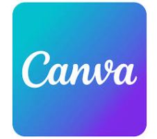 Canva logo with gradient blue to purple background and white text.