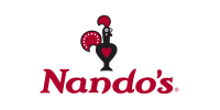 Nando's logo with a stylized rooster and name in red text.